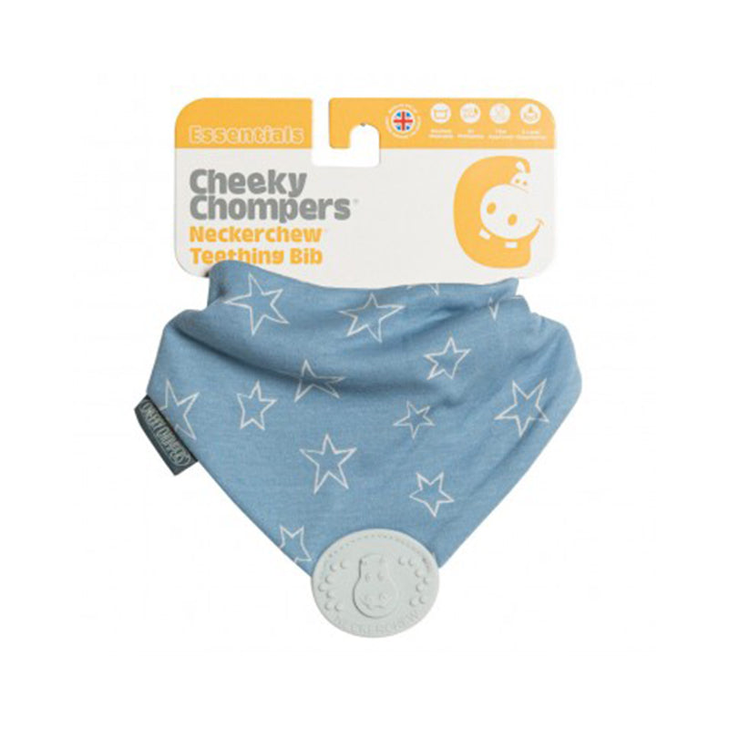 Cheeky Chompers Μπαντάνα Υφασμάτινη με Κουμπί Denim Stars