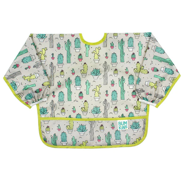 Bumkins Σαλιάρα Αδιάβροχη Sleeved Bib Cacti