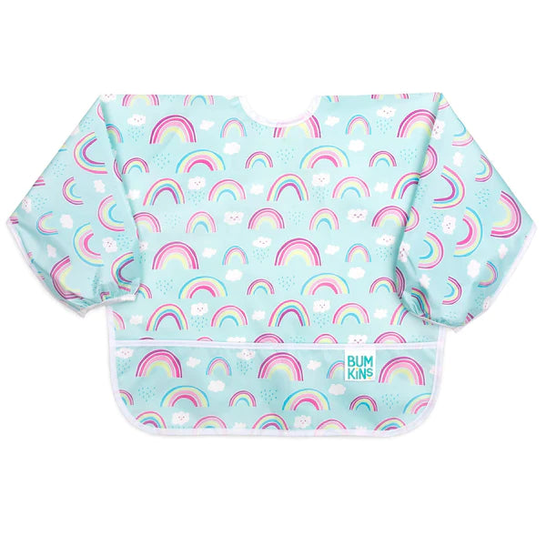 Bumkins Σαλιάρα Αδιάβροχη Sleeved Bib Rainbows